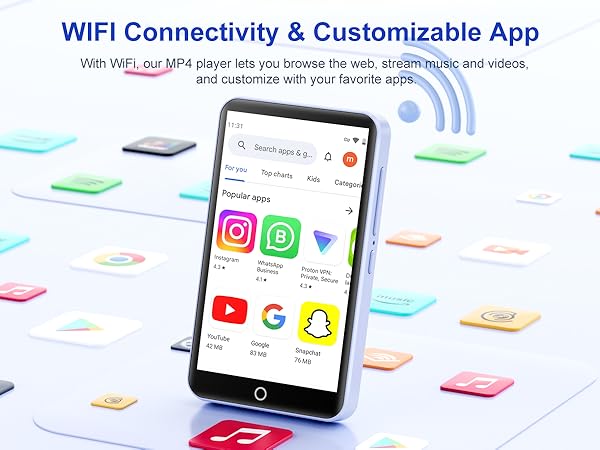 mp3 player with bluetooth and wifi