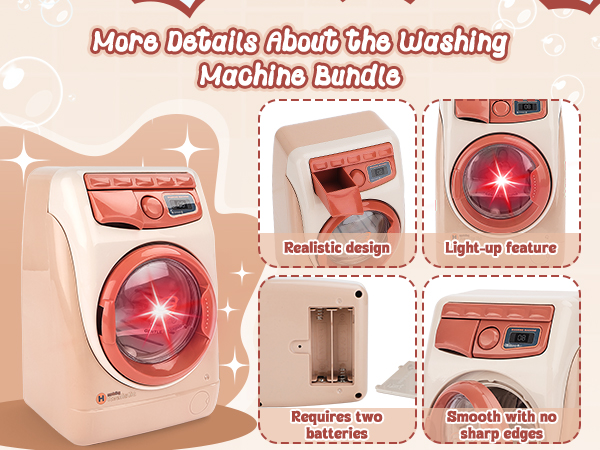 Kids Toy Washing Machine &amp; Vacuum Playset