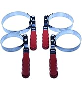 GOSWIFT 4PCS Oil Filter Wrench Set Truck Swivel Gripper, 180-Degree Swivel for Improved Access, A...