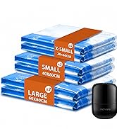 Vacuum Storage Bag with Electric Air Pump, 6 Pack 3 Size Vacuum Seal Space Saver Bag for Clothes ...