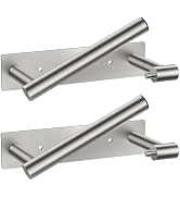 FORIOUS Adhesive Toilet Paper Holder Brushed Nickel, Self Adhesive or Wall Mounted Options, Stain...