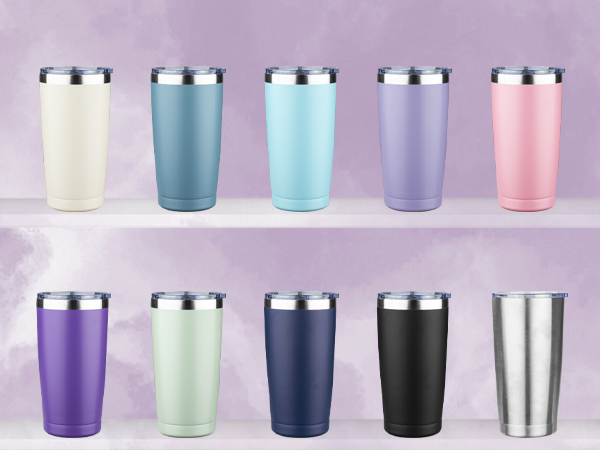 20 oz Tumbler with Lids and Straws