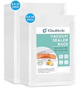 Cloudslucky Vacuum Sealer Bags for Food Pint&amp;Quart 6"x10"&amp;8"x12" 200 Pcs Seal a Meal Bag, Food Sa...
