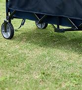 TIMBER RIDGE 51.2'' Extended Collapsible Wagon Cart with Cargo Net, 250L Capacity Heavy Duty Fold...