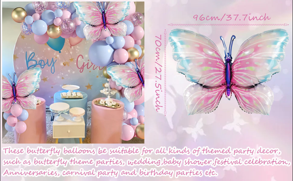 Butterfly Foil Mylar Balloon