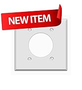 White Metal Dryer Wall Plate, 2.125