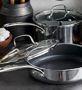 Blue Diamond Hybrid Nonstick Stainless Steel 12 Piece Cookware Set, Tri-Ply PFAS-Free Ceramic Pot...