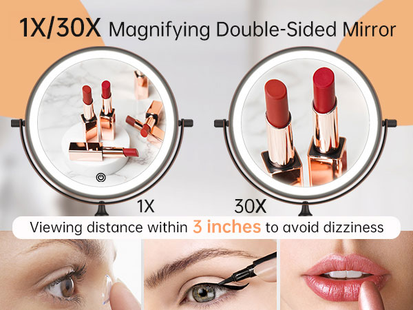 1X 30X Magnifying Mirror