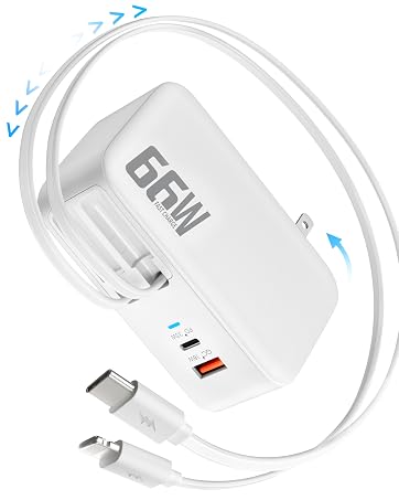 4 in 1 retractable wall charger