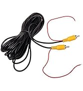 Car RCA Video Extension Cable for Auto Backup Camera Monitor Rear View Parking System with Detect...