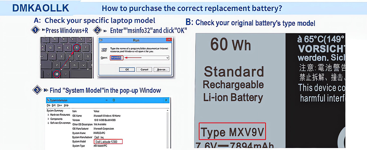 mxv9v battery for dell laptop