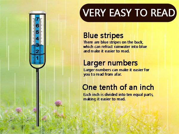 hree-section Large rain gauge