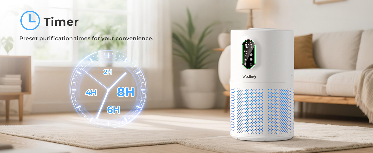 Air purfiiers for home larger room with Timer