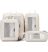 EPICKA TripCozy Compression Packing Cubes - 4 Set Durable Travel Organizer Bags with Mesh Top, Ex...