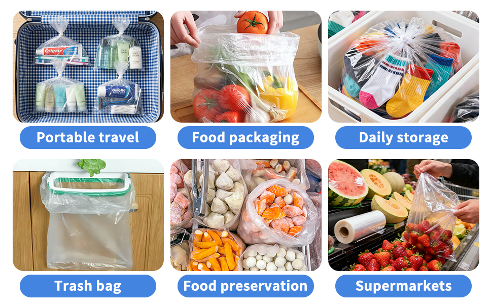 10&amp;#34;x14&amp;#34; Clear Plastic Bags Roll