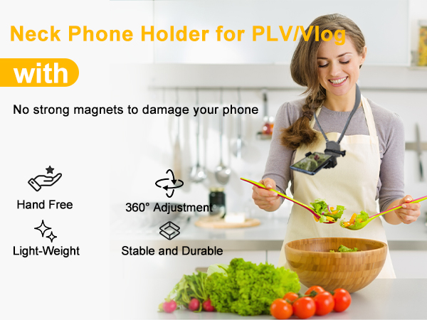 neck phone holder for vlog