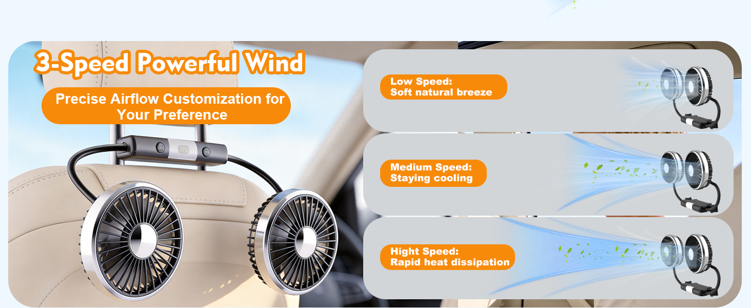 car seat fan for baby rear facing