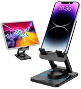 COLOR LIZARD 360° Rotatable Phone Stand, Portable&amp;Foldable Phone Holder for Desk, Bed, Cell Phone...