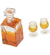 A Set of Exquisite Mini Whiskey Wine Bottle Bar Model, 1:12 Scale Dollhouse Miniature Accessories...