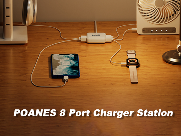 PD20W 8-port desktop rechargeable charging scenario