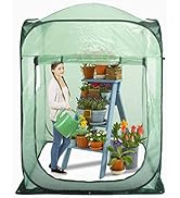 Porayhut Pop Up Greenhouse Tent,Portable X-Large Walk-in Flower House ,Indoor Outdoor Gardening P...
