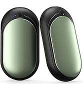 KNIFOD Hand Warmer Rechargeable 6000mAh, Type C Portable Power Bank, 3 Heat Levels, 12Hrs Long La...