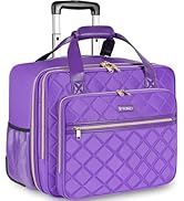 Ytonet Rolling Briefcase for Women, 17.3 Inch Large Rolling Laptop Bag with Wheels, Water Resista...