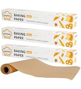 VIVAVENTURE Parchment Paper for Baking, Parchment Paper Rolls 12in x 49ft, 3 Rolls of 12in x 16.3...