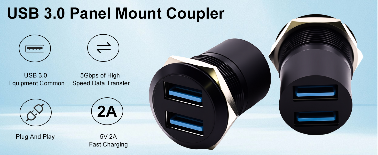 usb 3.0 panel mount adapter 
