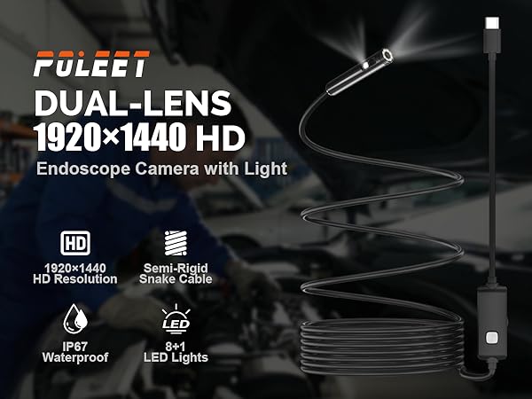 endoscope camera with light