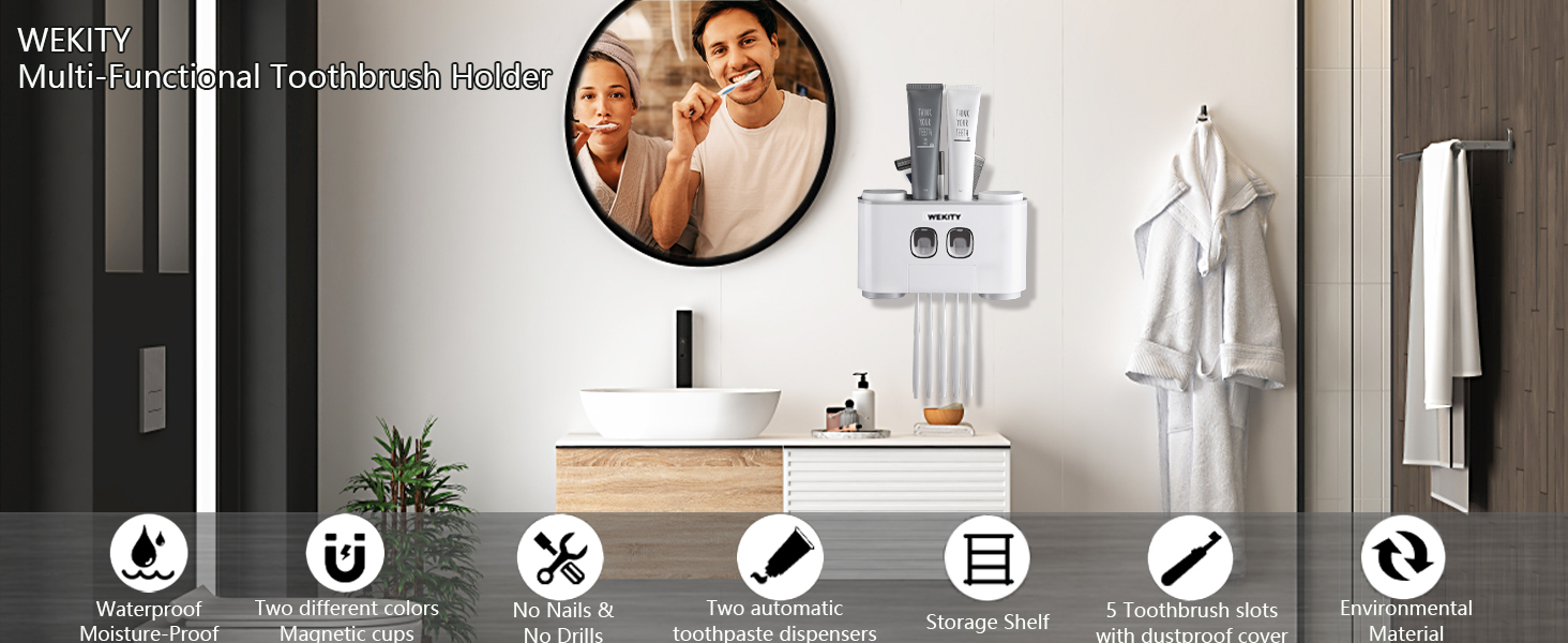 Toothbrush Holder Wall Mounted