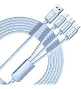 CAFELE 6ft 3in1 Multi Phone Charger Cable, 100W PD Fast Charge for Laptop, USB C/Micro USB/IP for...