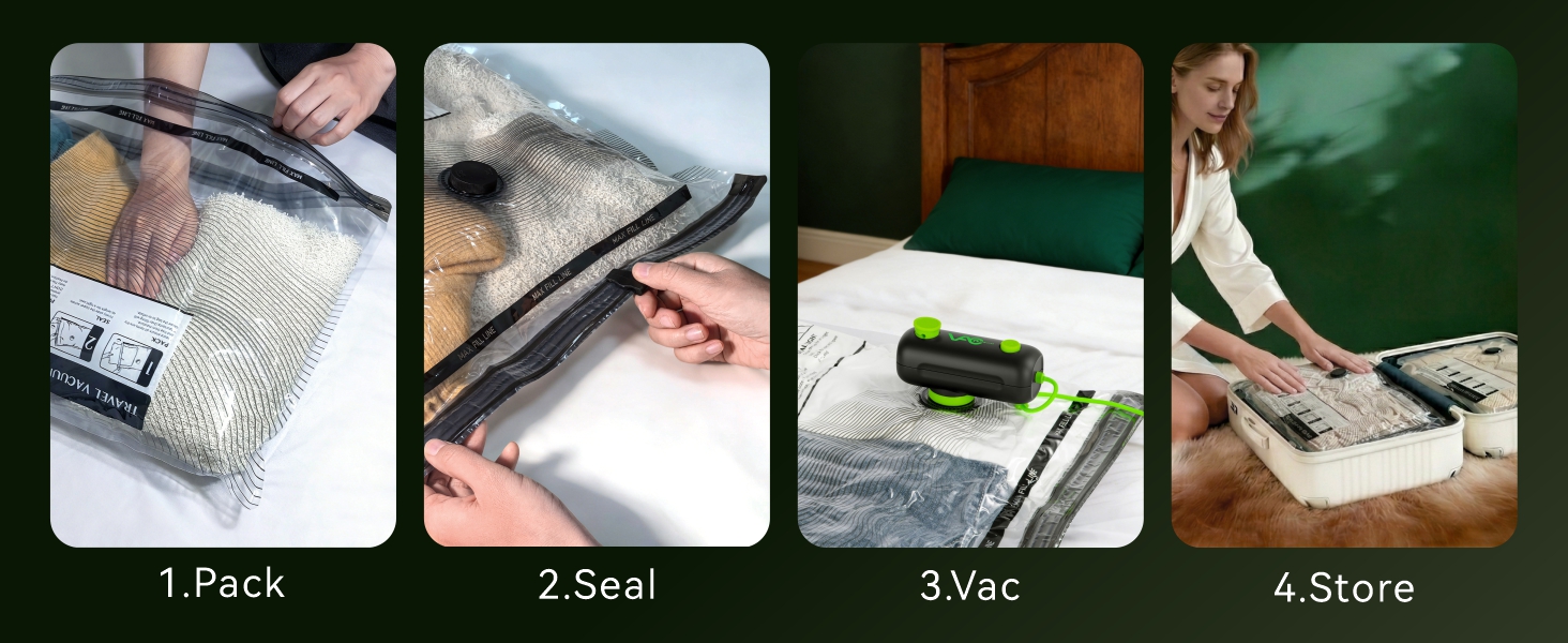 CrazyFeb Vacuum Bags for Travel