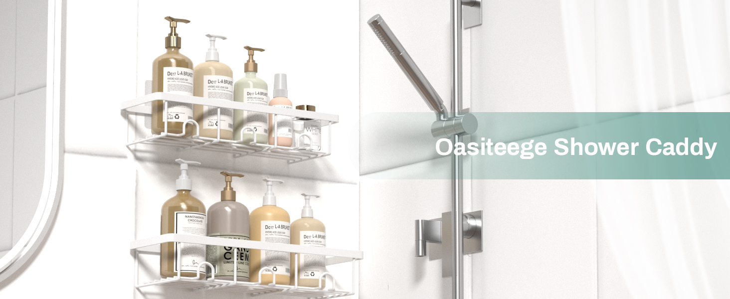 Adhesive Shower Caddy White
