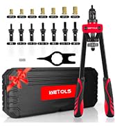 WETOLS Rivet Nut Tool, Hand Rivet Nut Tool with 7 Metric &amp; Inch Mandrels M6 M8 M10, 1/4-20, 5/16-...