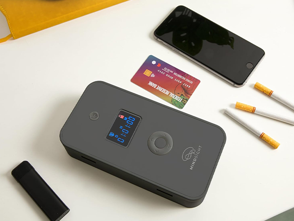 Secure phone storage lock box with charging slot prevents distractions and encourages focused living