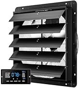 CAMMOO 24 Inch EC Motor Shutter Exhaust Fan, 6 Inch Large Touchscreen Controller for Temp Humidit...
