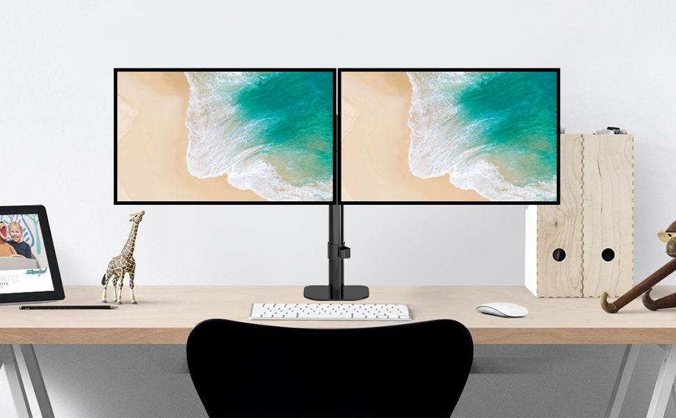 dual monitor stand for desk