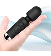 jtffer Personal Mini Massager - Cordless Handheld Massager - Powerful 20+8 Modes Vibration Wand -...