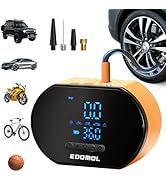 Tire Inflator Portable Air Compressor,150PSI Car Tires Air Pump with Digital Pressure Gauge,Cordl...