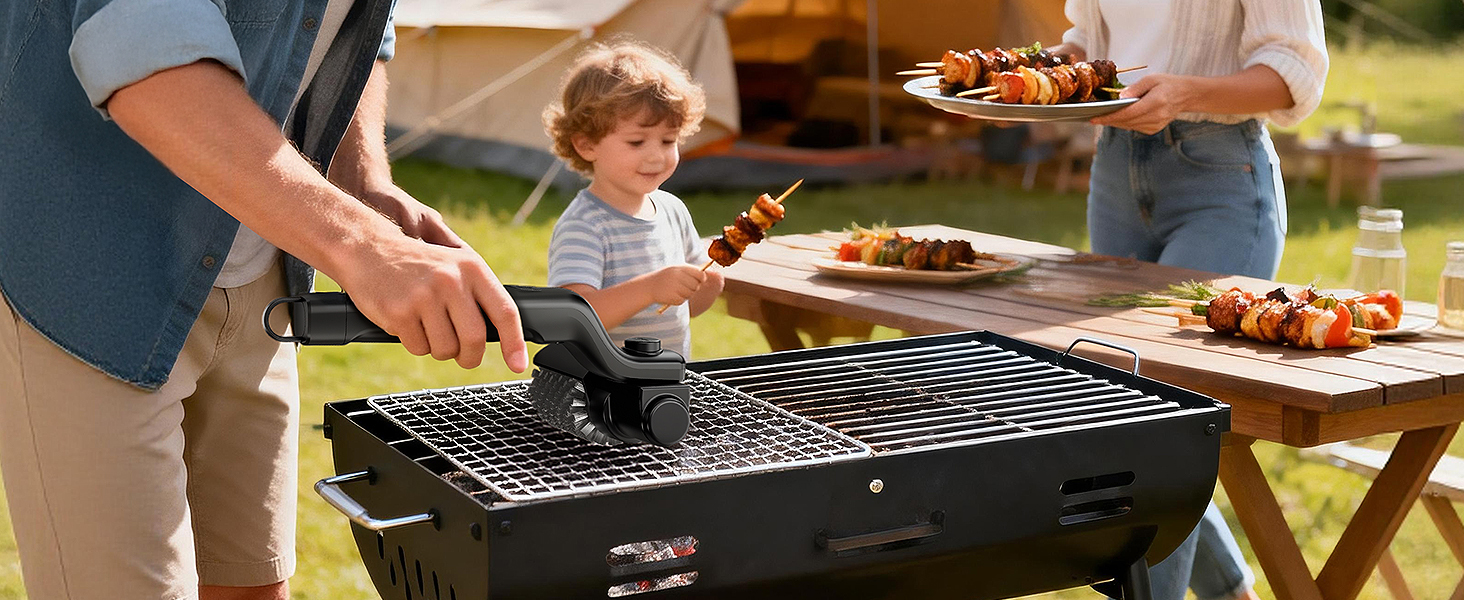 electric bbq brush automatic grill cleaning robot
