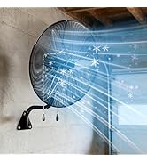KEGIAN 30 Inch Wall Mount Fan, 11200 CFM High Velocity Oscillating Fan with 3 Speeds, Adjustable ...
