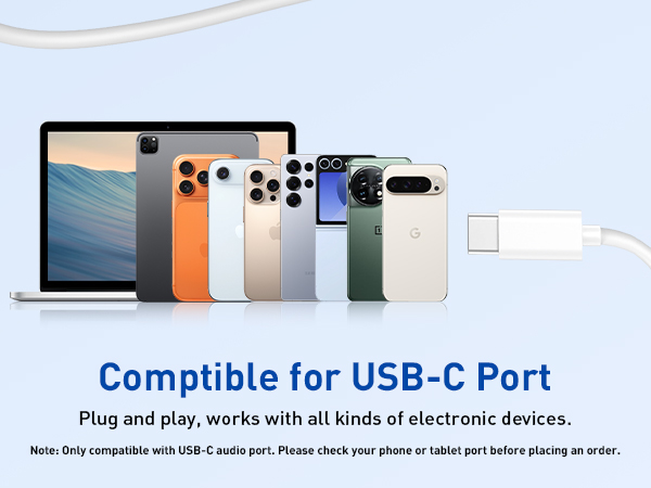 wired headphones usb c