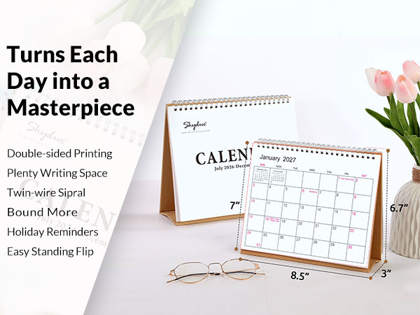 desk calendar 2026-2027
