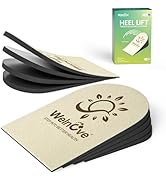 Adjustable Heel Lifts for Men Shoes - Welnove 4 Layers 1 Inch Orthopedic Height Increase Insert f...