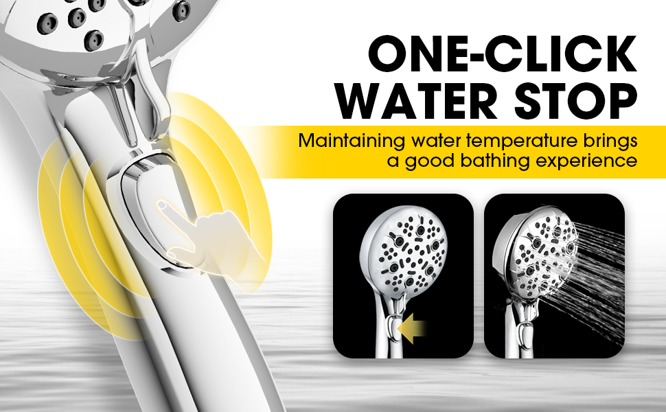 ONE-CLICK WATER STOP Maintaining water temperature brings a good bathing experience
