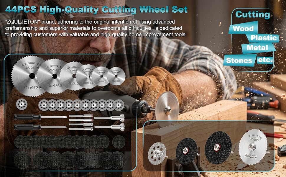 44PCS High-Quality Cutting Wheel Set