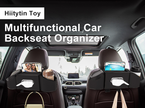 Back seat storage organizer