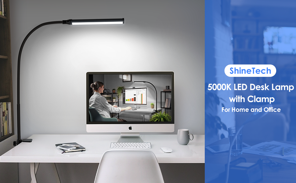 desk lamp for home office desk light shinetech lamp with clamp for dorm reading working