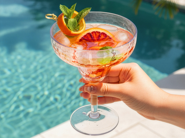 Acrylic Margarita Glasses with Stem